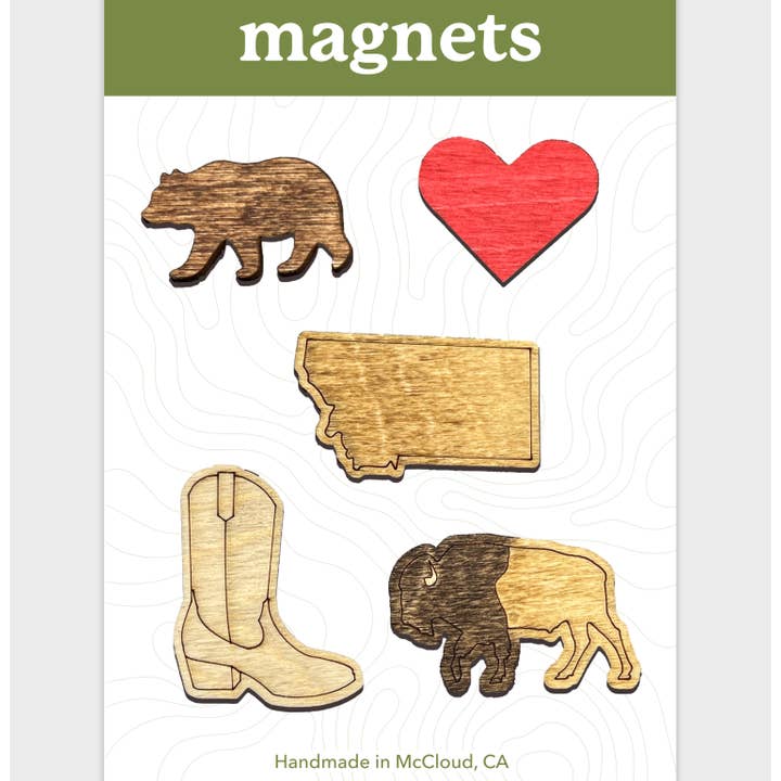 Aimants du Montana | Cadeaux de l'État du Montana | Voyages - Personnalisables pour la vente par Bloom & Wander
