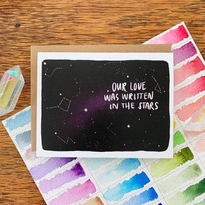 Written In The Stars Greeting Card for wholesale by Jess Weymouth