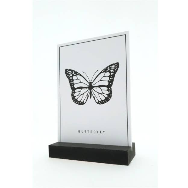 Mini Art Products - Wholesale Decorative Tabletop Object - Deco Plate - Butterfly - With Holder0
