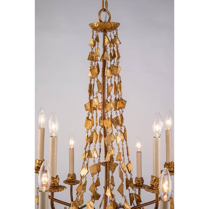 Lucas McKearn - Wholesale Chandelier/Hanging Light - Mosaic Extra Large 15 Light Chandelier in Antiqued Gold4