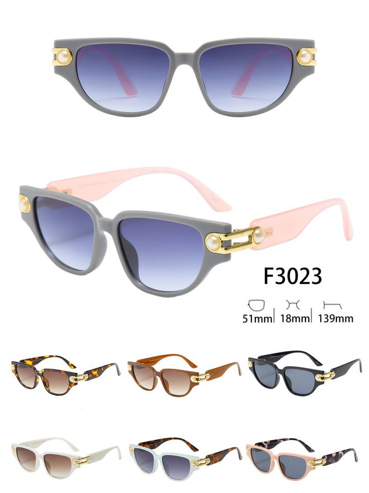 F3023, petit œil de chat coloré avec perle pour la vente par Prime Opticals