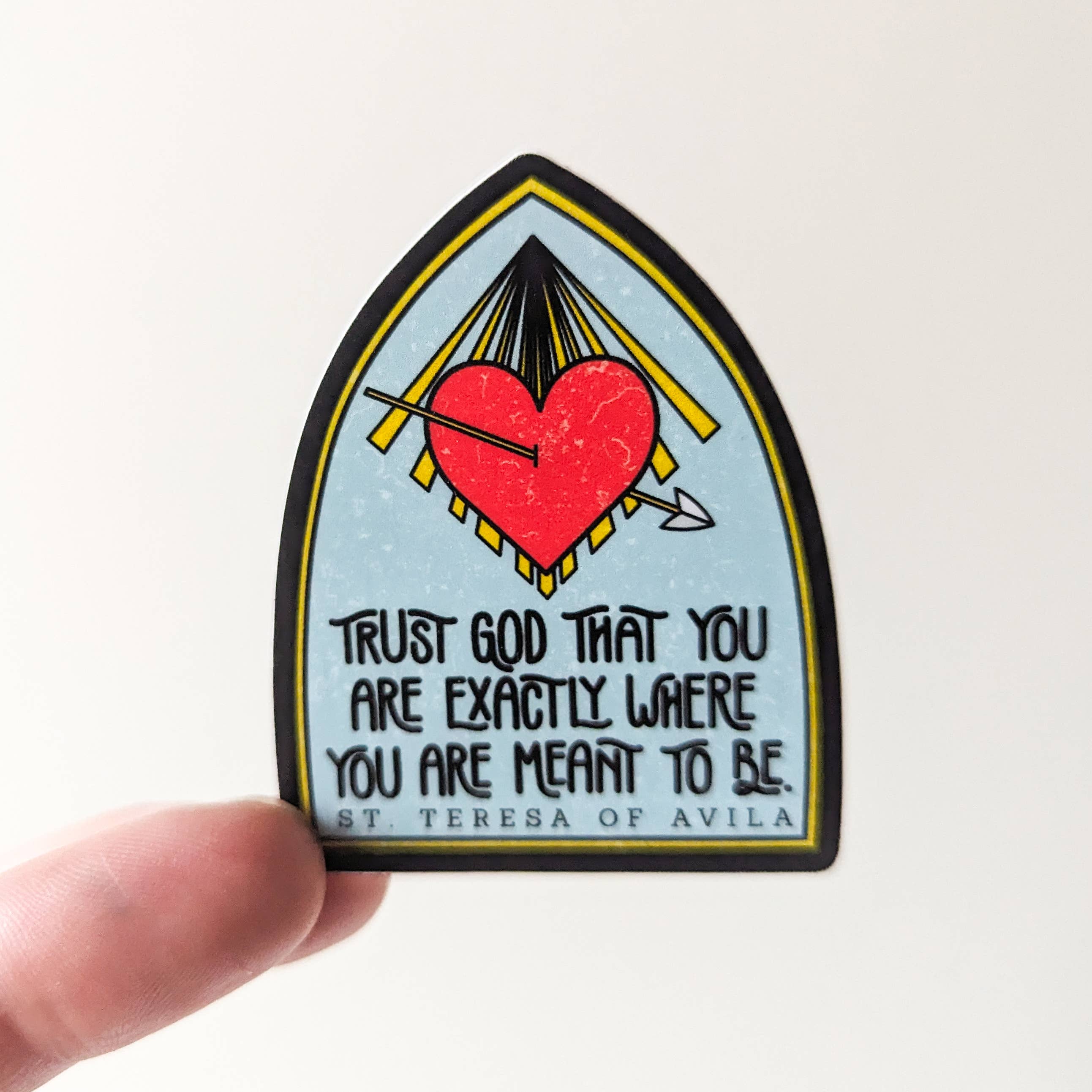 Real Happy Designs - Wholesale Sticker - St. Teresa of Avila Sticker Saint Quote Sticker