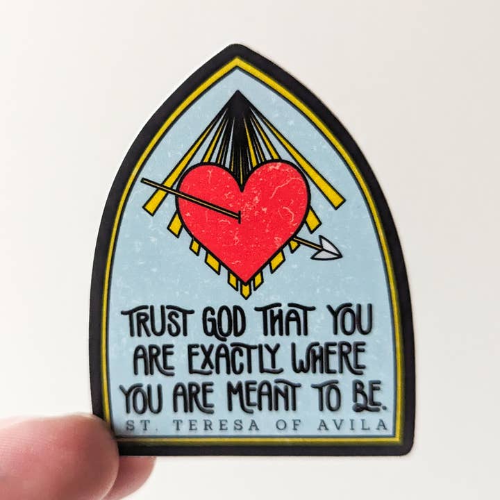 Real Happy Designs - Wholesale Sticker - St. Teresa of Avila Sticker Saint Quote Sticker0