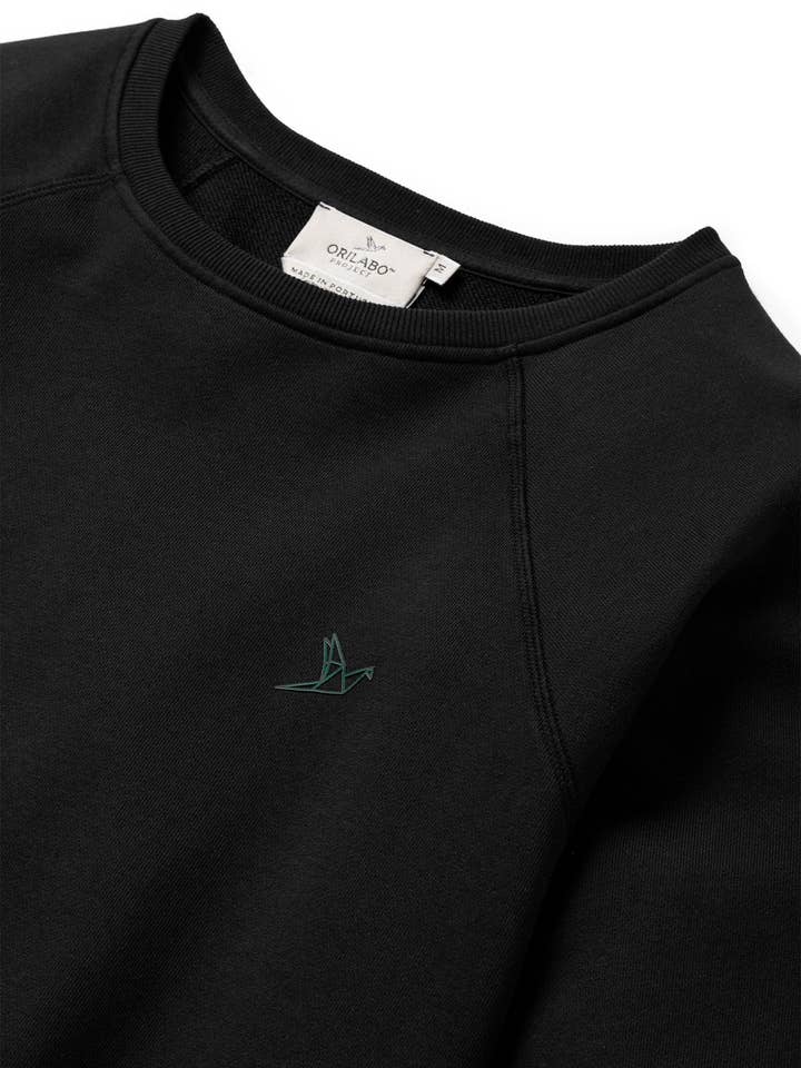 Girocollo in spugna di peso medio ORILABO da uomo - Nero per la vendita all'ingrosso da parte di ORILABO Project