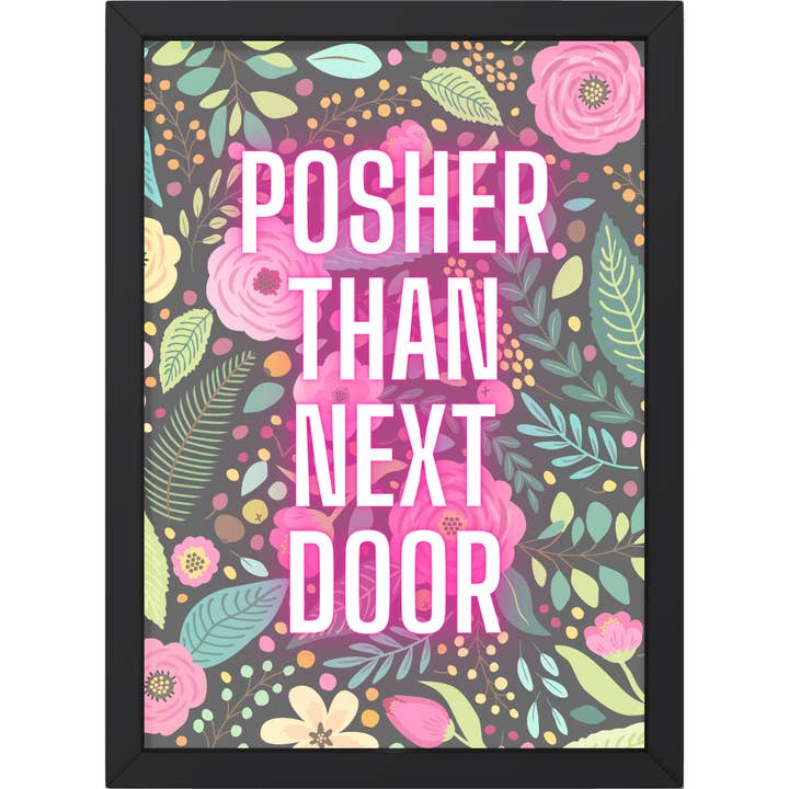 Funny "Posher Than Next Door" Entrance Hallway Print A4 for wholesale by Lunabuloona