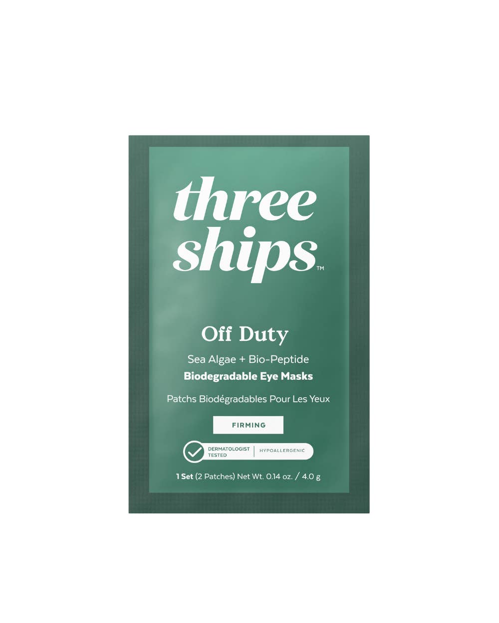 Three Ships (No Duties | Ships from US/CA | USMCA Compliant) - Vente Masques de traitement yeux - OffDuty™ Sachet Unique