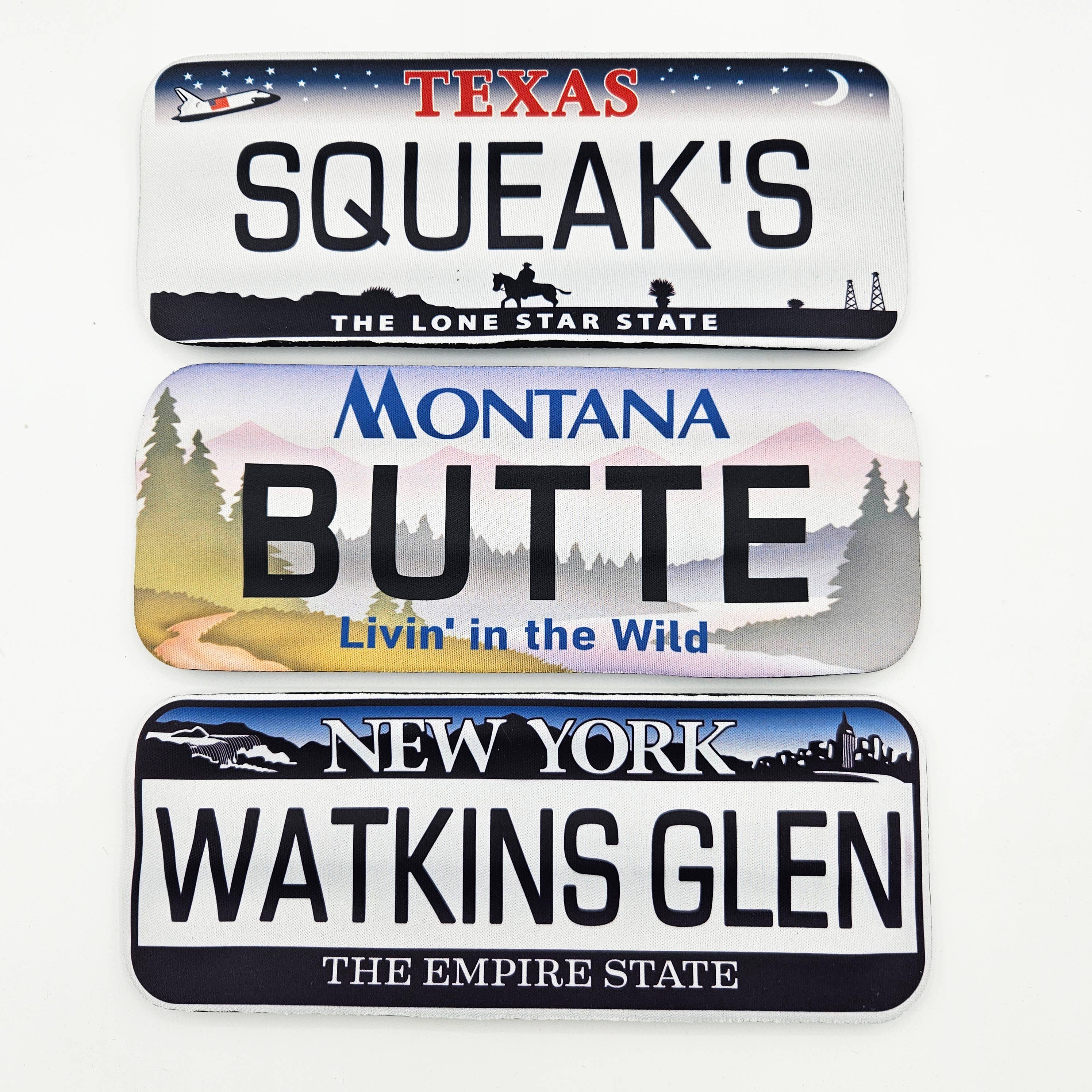 Made and Assembled - Wholesale Drink Huggers & Koozies - Slap Koozies - License Plate Designs2