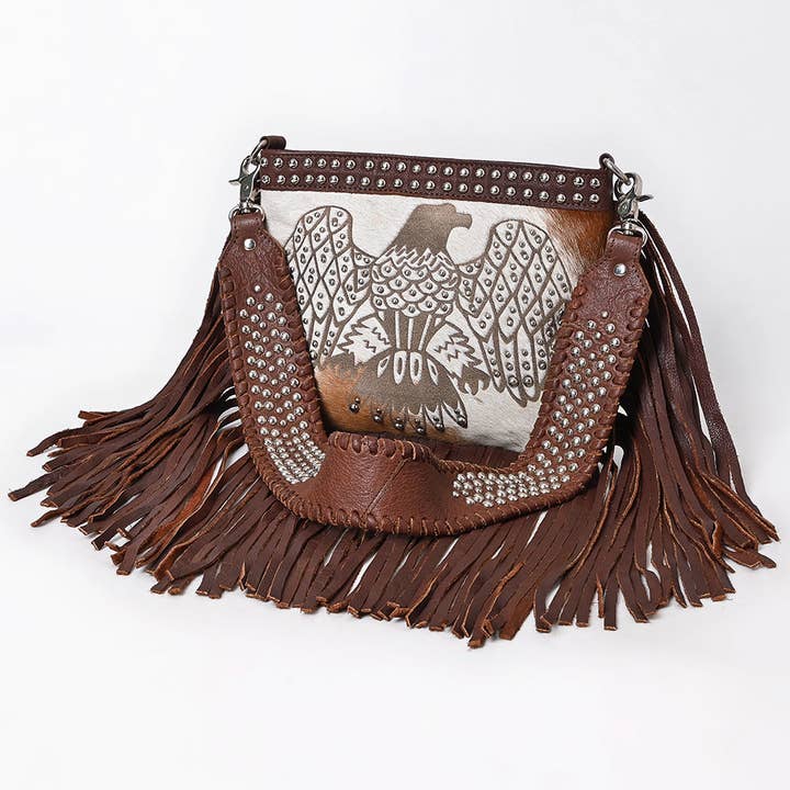 LS Western - Wholesale Crossbody Bag - Women's - ADBGM779 Wallet Hair-On Genuine Western Leather Women Bag