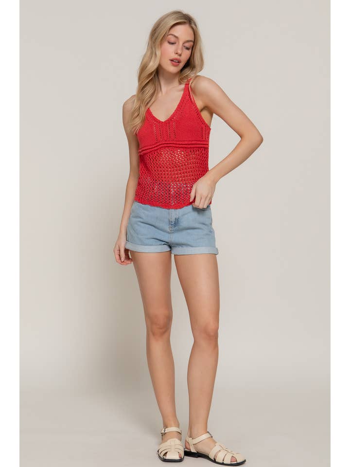 Active Basic | Active USA – Engroshandel Tanktop – Kvinder – Ærmeløs V-hals Hæklet Forårssweater8