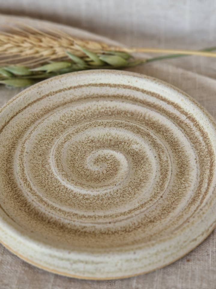 Cream Handmade Ceramic Soap Dish for wholesale by Charlotte Manser Ceramics