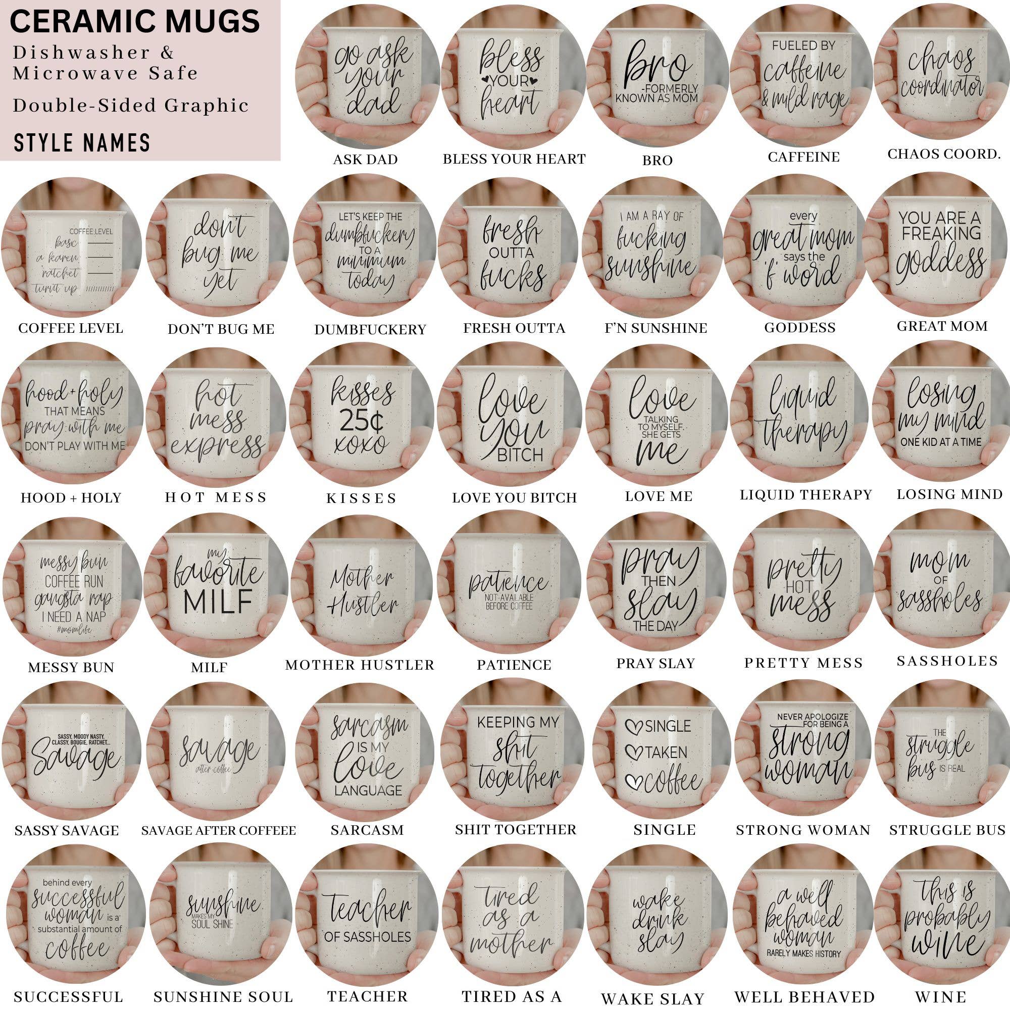 Gia Roma - Wholesale Coffee Mug - Ceramic Coffee Mugs | Funny Drinkware | Mom Mugs Neutral2