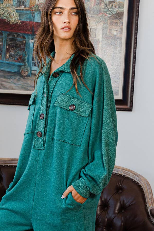 BUCKETLIST INC - Wholesale Jumpsuit - Women's - R5343 Oversize French Terry Jumpsuit27