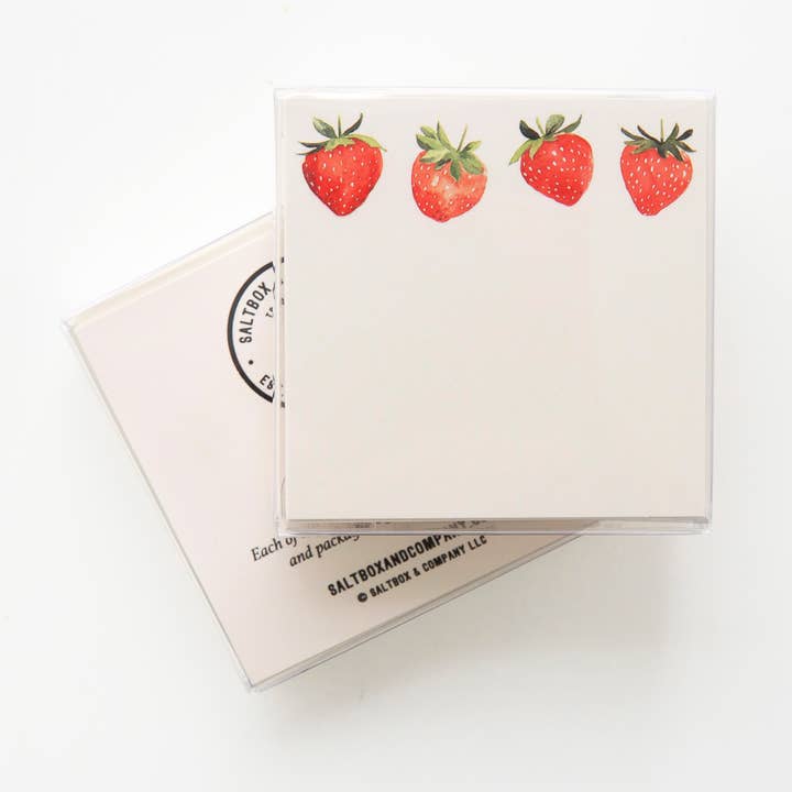 Fresas - Caja de 50 Mini Notas para venta al por mayor de Saltbox & Company