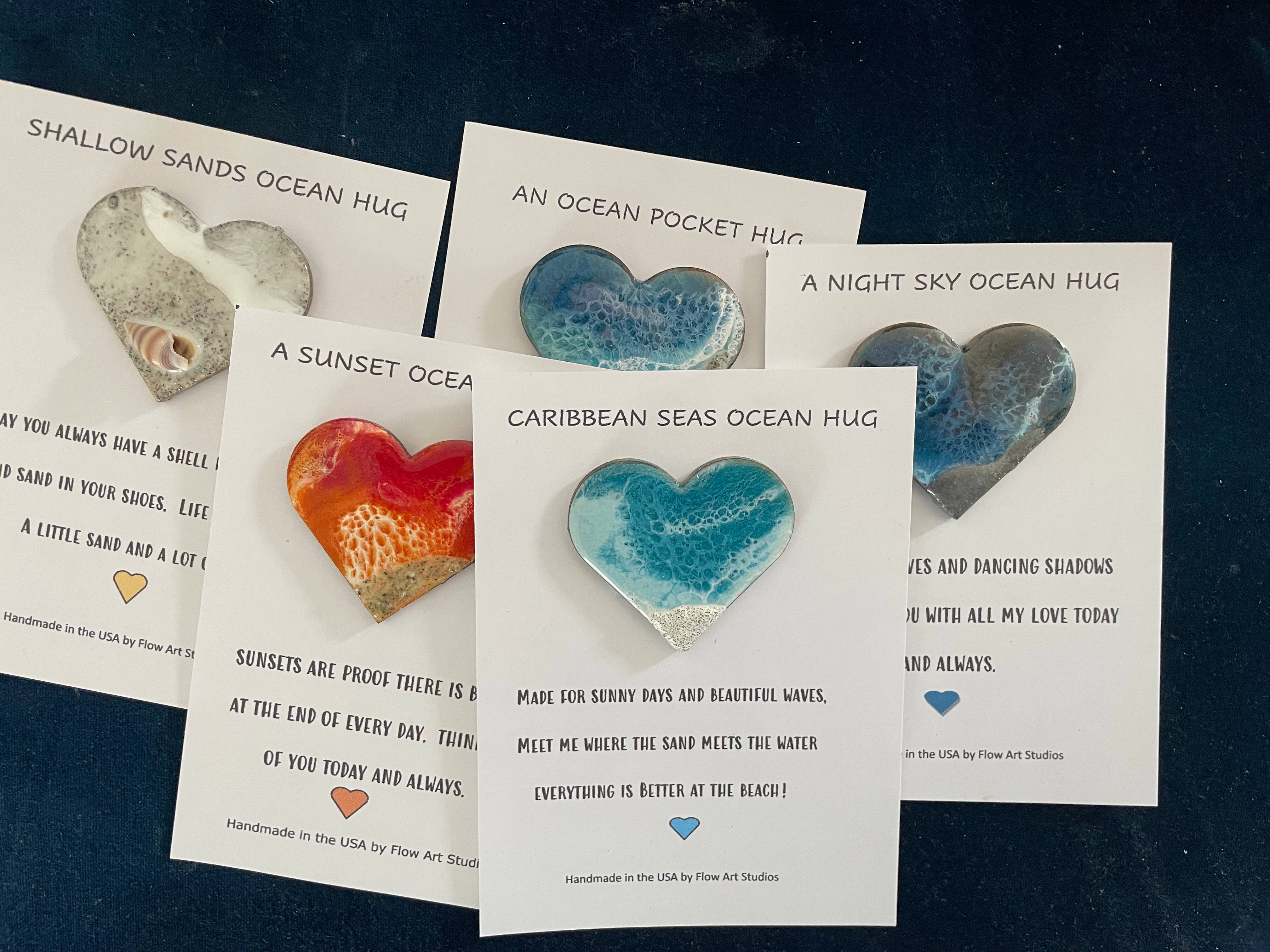 Flow Art Studios - Wholesale Everyday Greeting Card - Ocean Pocket Heart Variety Pack (5 in all)4