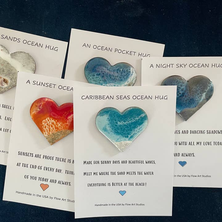 Flow Art Studios - Wholesale Everyday Greeting Card - Ocean Pocket Heart Variety Pack (5 in all)4