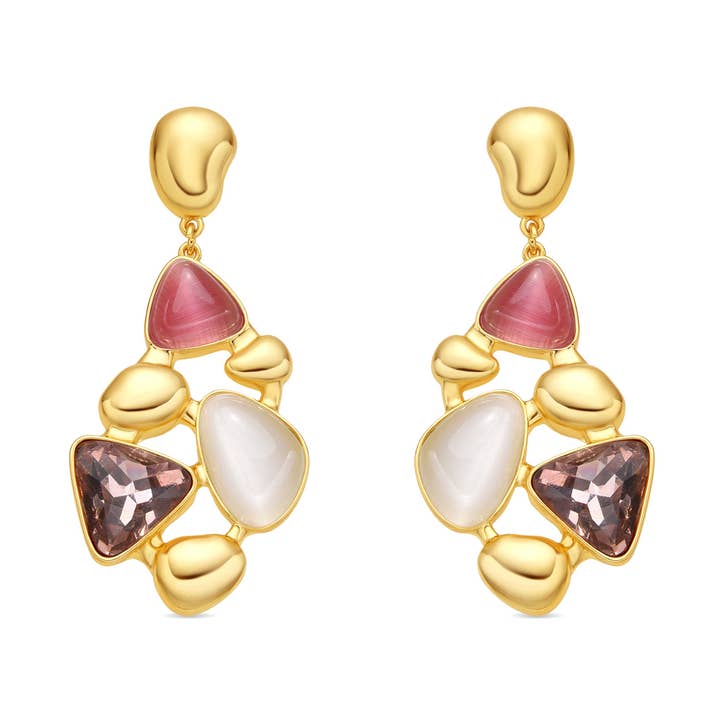 Luxenter Naxmo oorbellen met 18k gouden afwerking voor wholesale door Luxenter