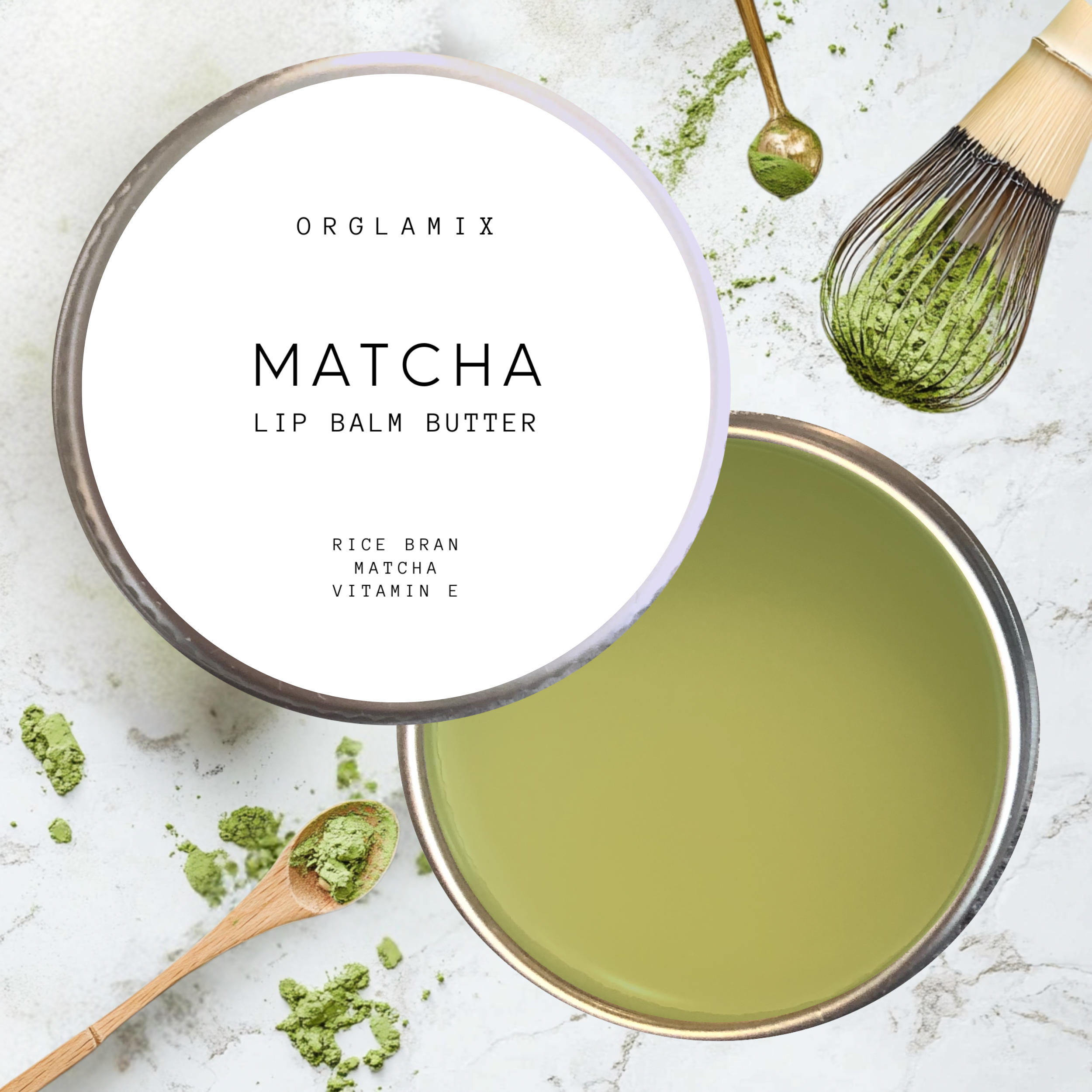 Orglamix - Vendita all'ingrosso Burro di cacao - Balsamo Labbra al Burro di Matcha3