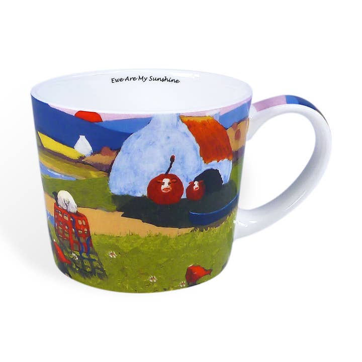 Ewe Are My Sunshine mok van New Bone China met schapenmotief voor wholesale door The Whimsical World of Thomas Joseph