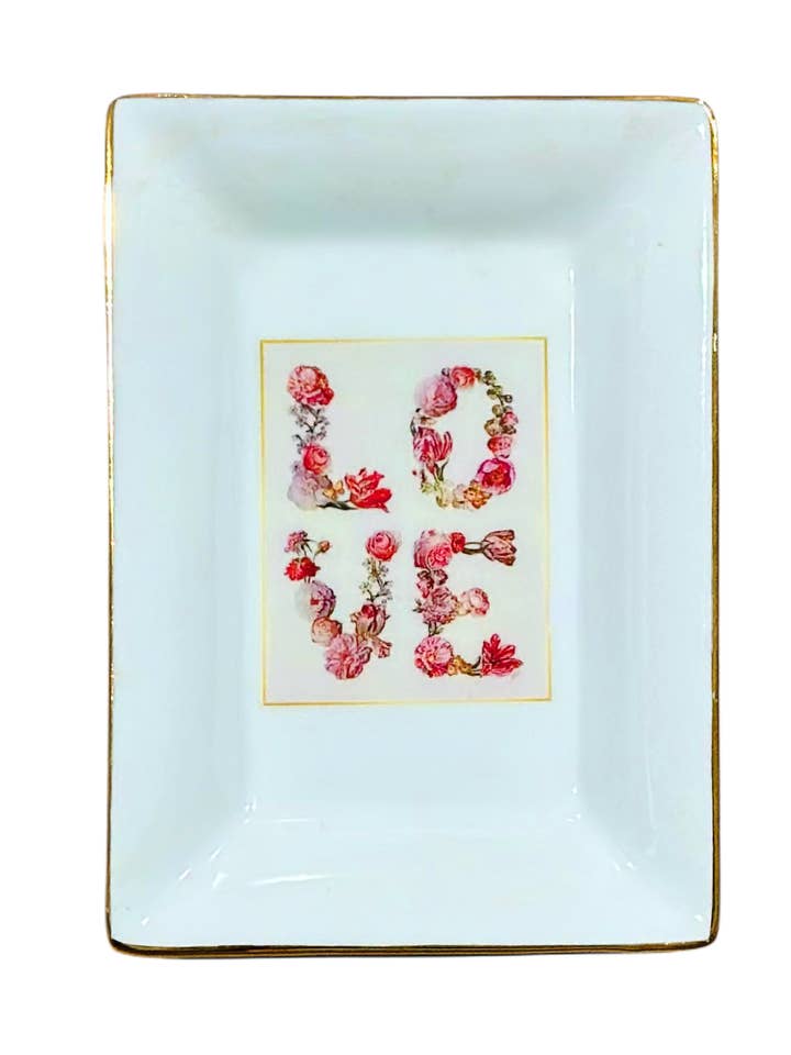 Alla hjärtans kärlek i blomsterbricka för wholesale av The French Bee & Co