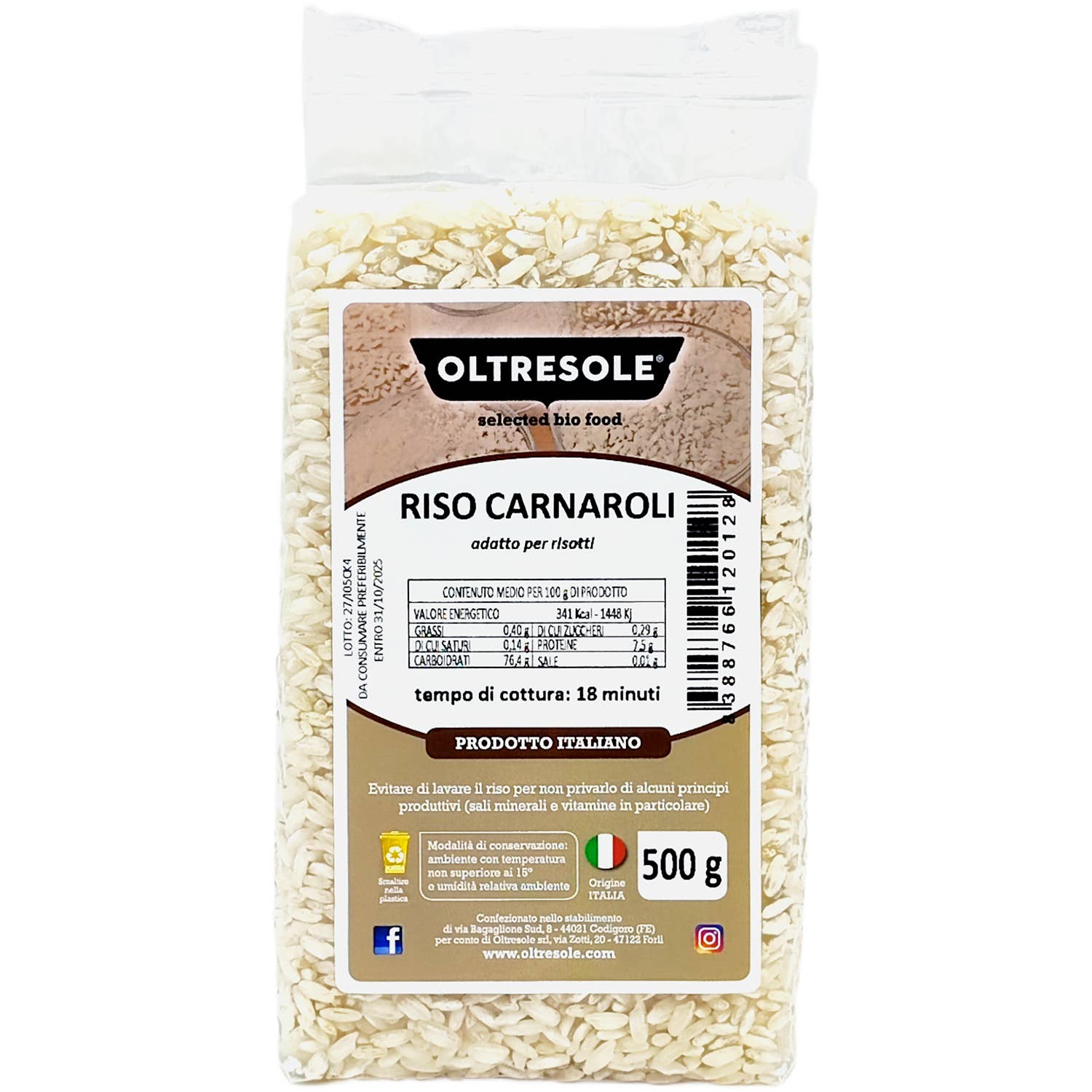Oltresole – Großhandel Reis – CARNAROLI-REIS 500 g0