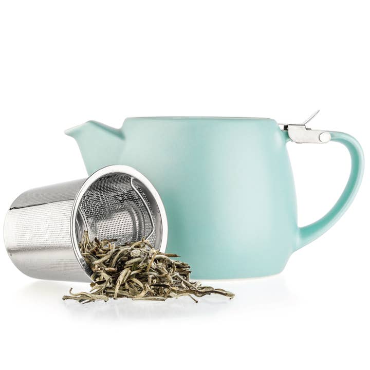 TEALYRA / LUXBE - Wholesale Tea Pot - Pluto Turquoise Porcelain Teapot 18.2oz
