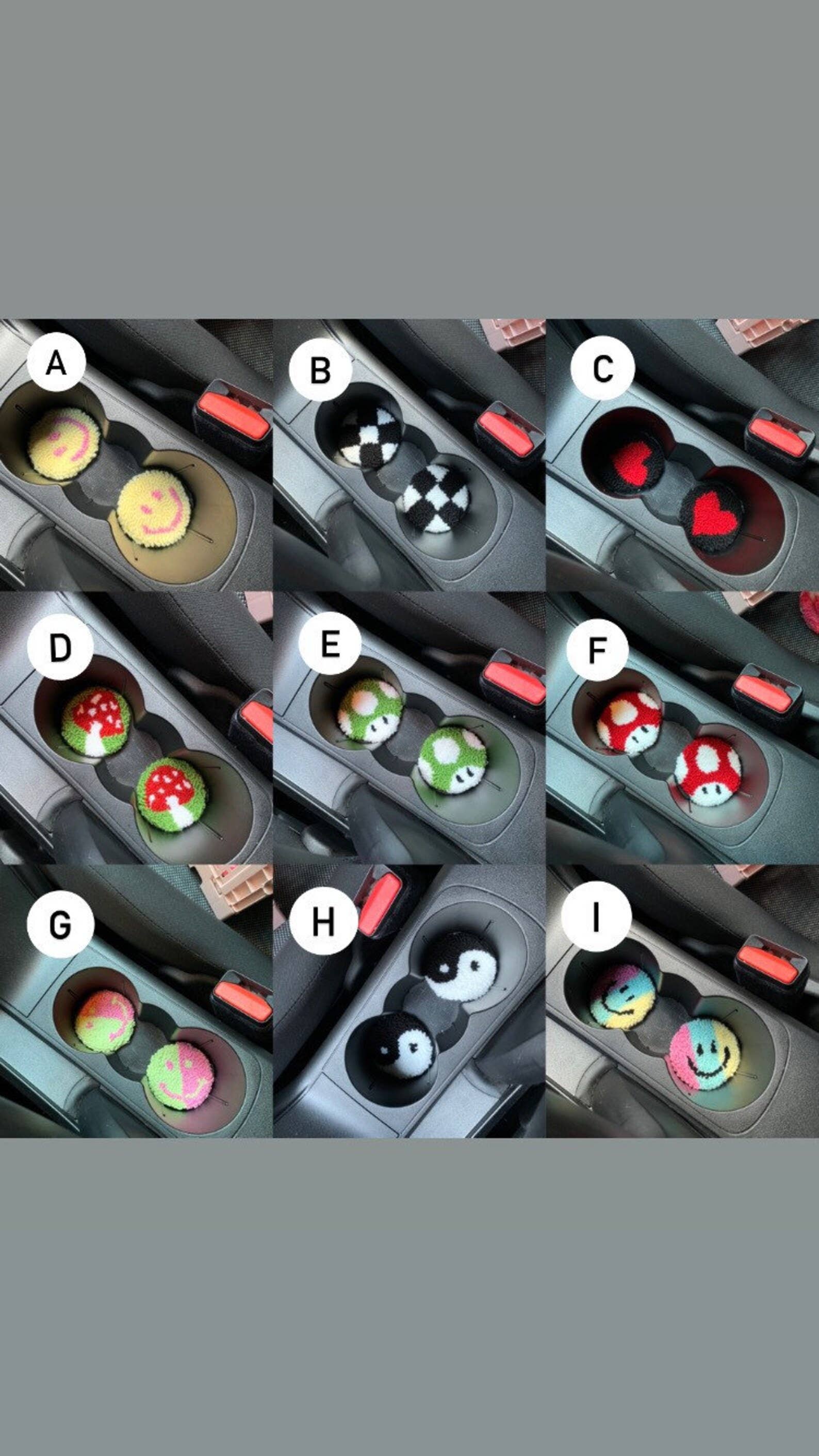 MUUDLAND – wholesale Car coaster – women's – Punch Needle Car Coasters, Set Of 2 Car Coasters, Mug4