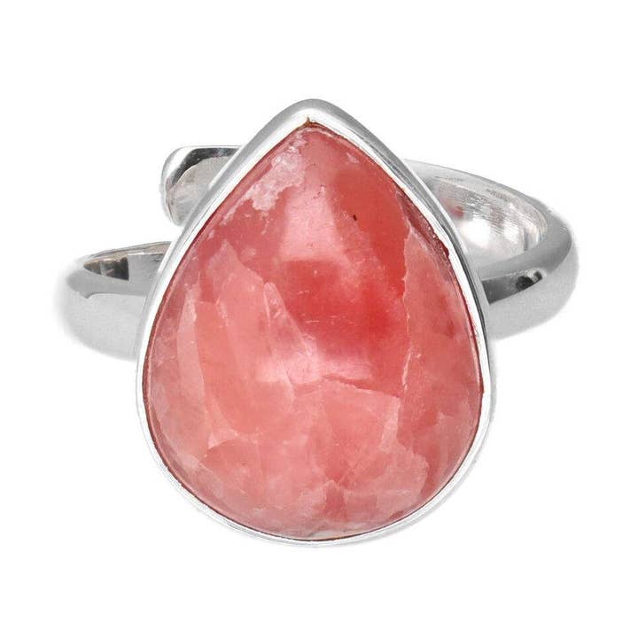 Adjustable Rhodochrosite Rhodochrosite Ring of Lay 925 Ring for wholesale by Vives de la Cortada S.L