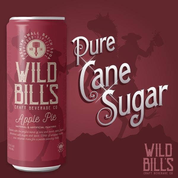 Wild Bill’s Craft Beverage Co. - Wholesale Soda/Carbonated Drink - Apple Pie - Premium Cane Sugar Soda, 12-Pack, Cans2