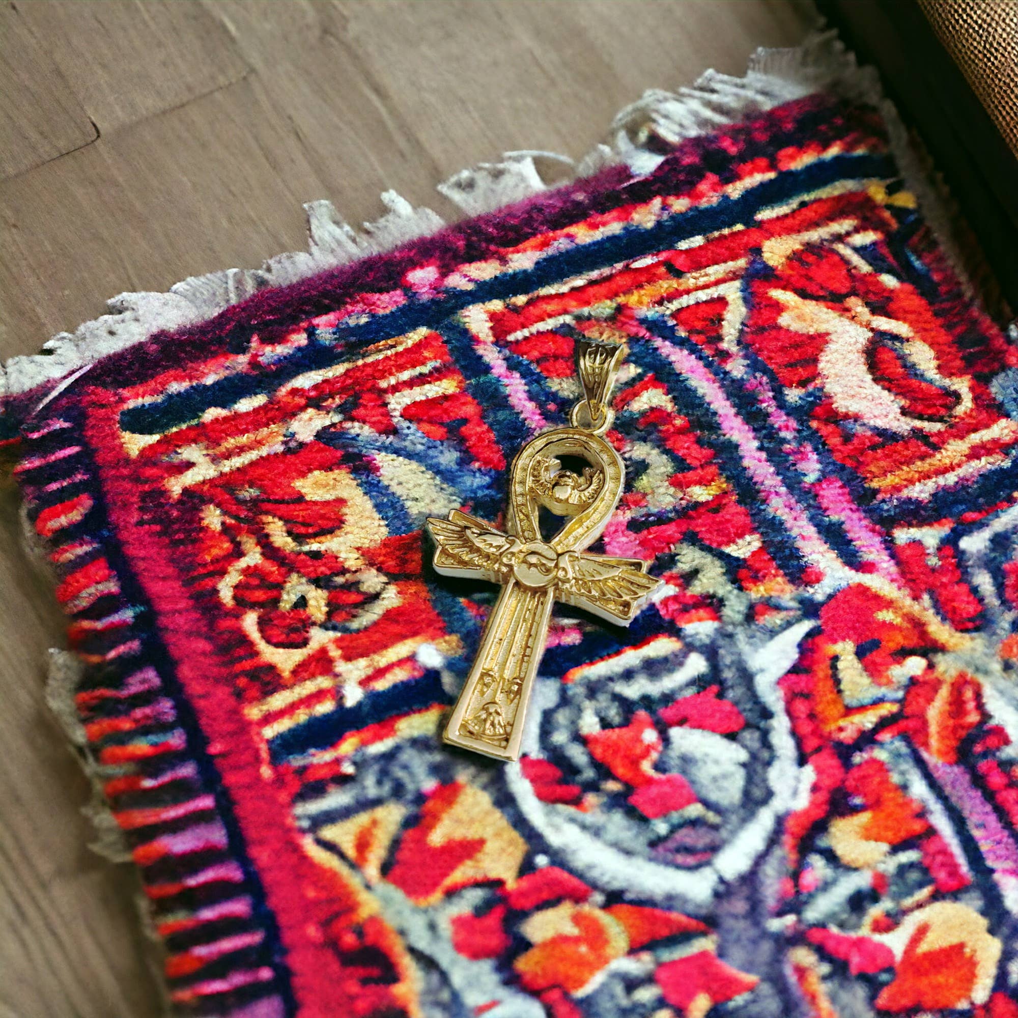 ALADDIN'S LAMP JEWELRY - Wholesale Pendant/Charm Necklace - Ankh Sun Desk Scarab Lotus Flower Complex  Gold  Pendant10