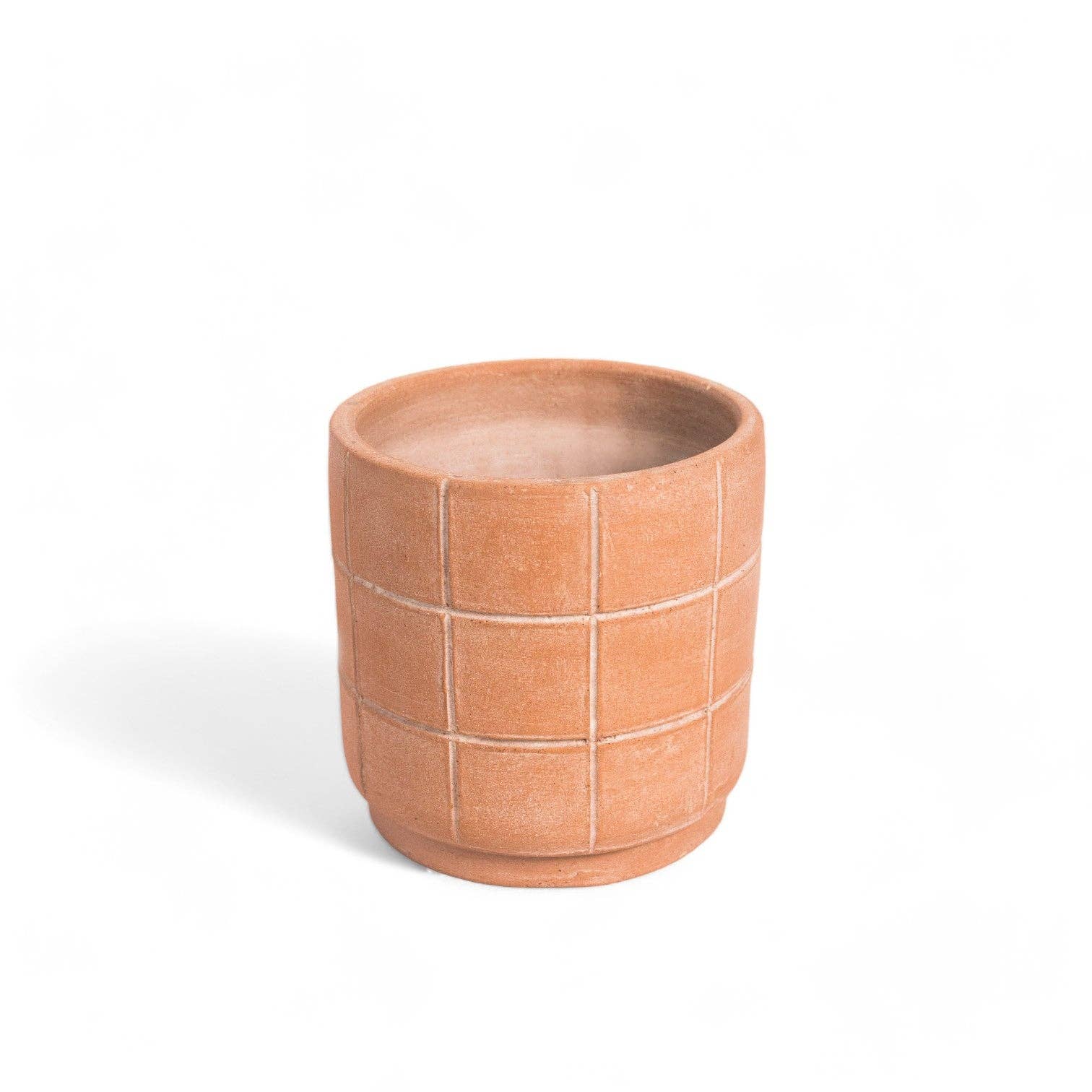 Meso Goods - Wholesale Plant Pot - Grid Small Terracotta Planter by Diego Olivero3