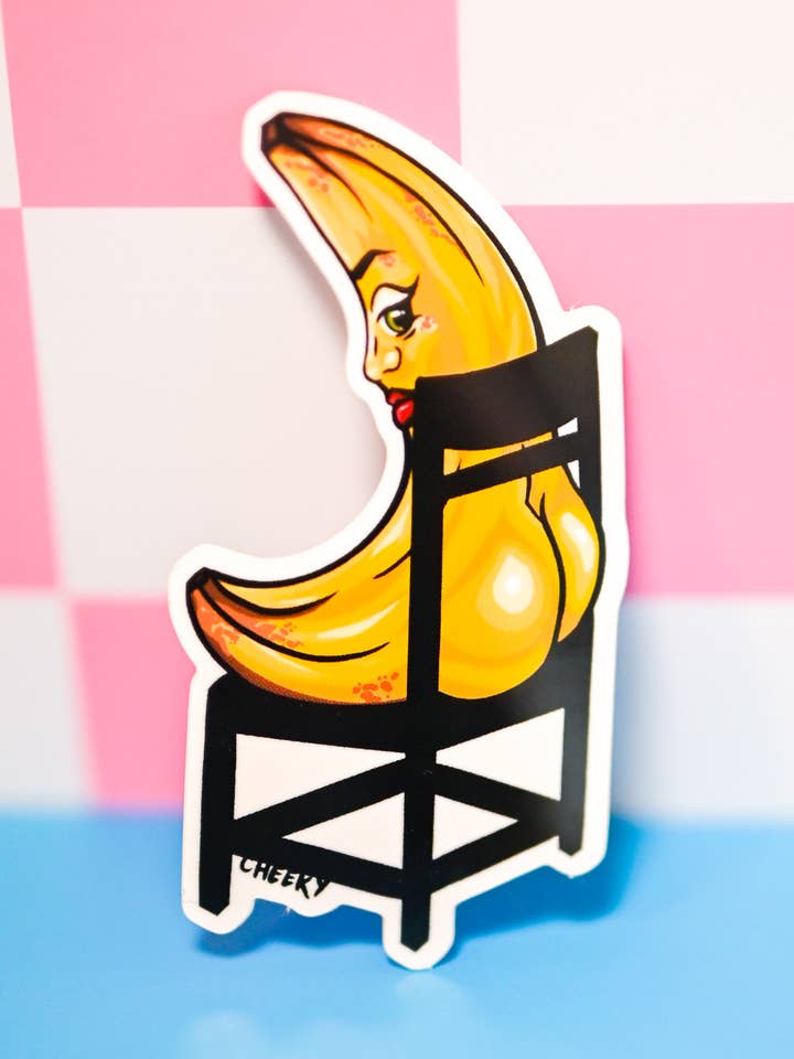 Autocollant vinyle Banana Booty pour la vente par Cheeky Art Studio