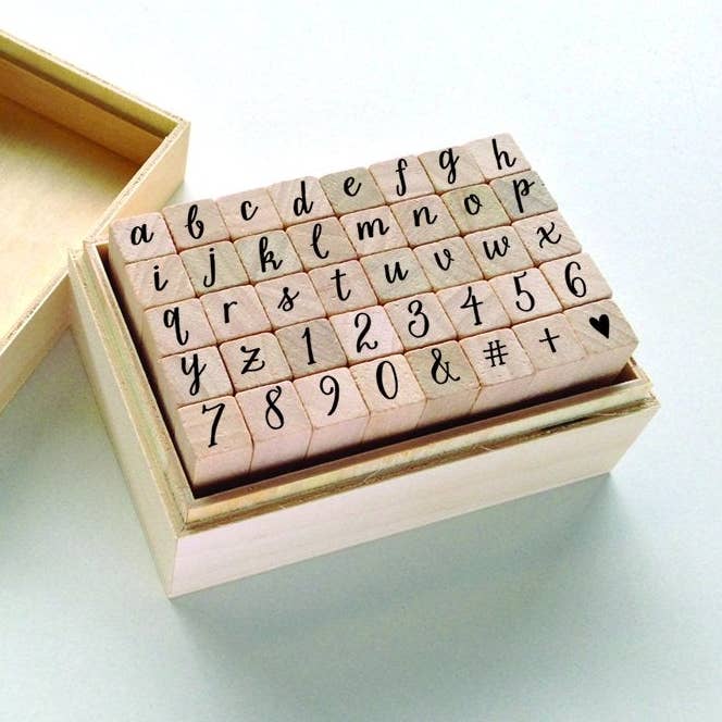 Hero Arts + Spellbinders Wholesale - Wholesale Rubber/Decorative Stamp - Hero Arts Casual Letters & Numbers Wood Stamps0