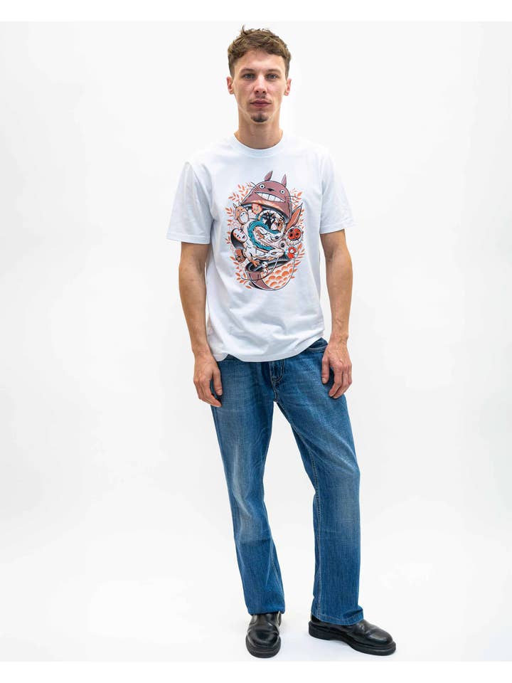 Off White Totoro Matrioshka Tee - Manga Ghibli Tee for wholesale on Faire2