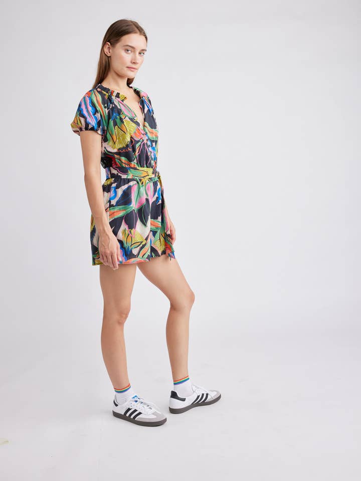 Kirsten Mesh Combo Romper for wholesale by Self Contrast