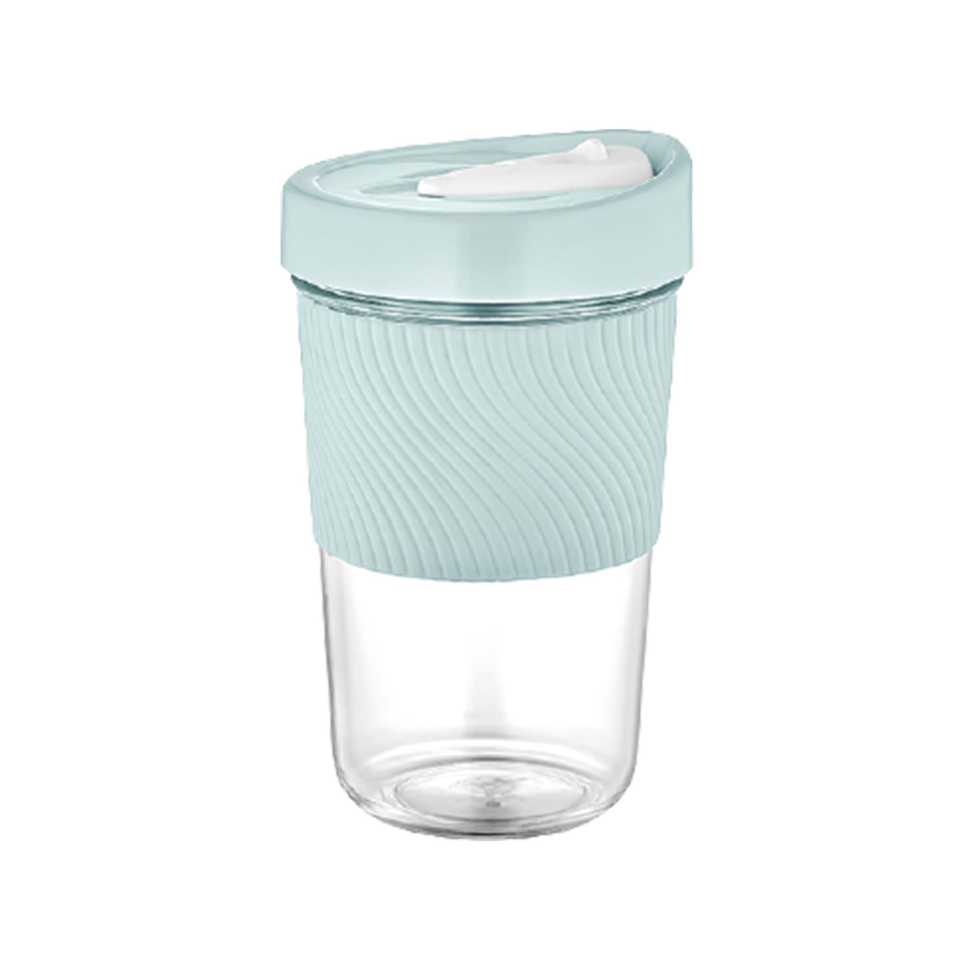 Hakan – wholesale Drinking glass/cup – Juice Bottle with Sleeve, Glass Cup with Lid, 20.5 oz4
