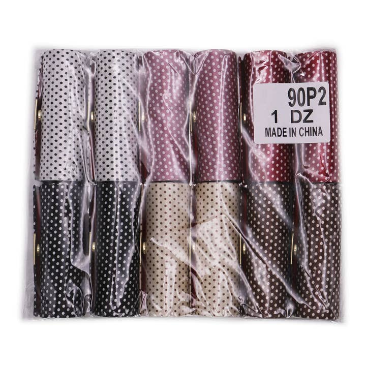 ASSORTED Retro Polka Dot Satin Lipstick Case W/ Mirror for wholesale on Faire13