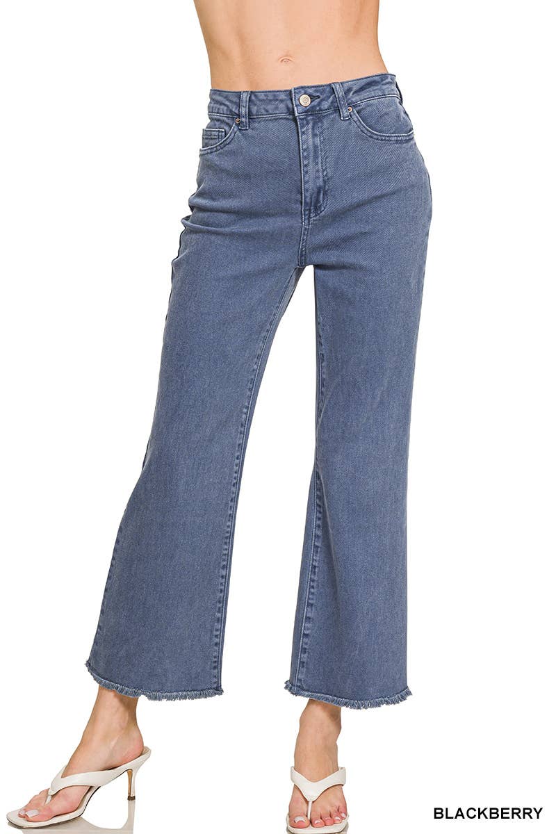 Vanilla Monkey - Wholesale Pants - Women's - Acid Washed High Waist Frayed Hem Bootcut Pants14