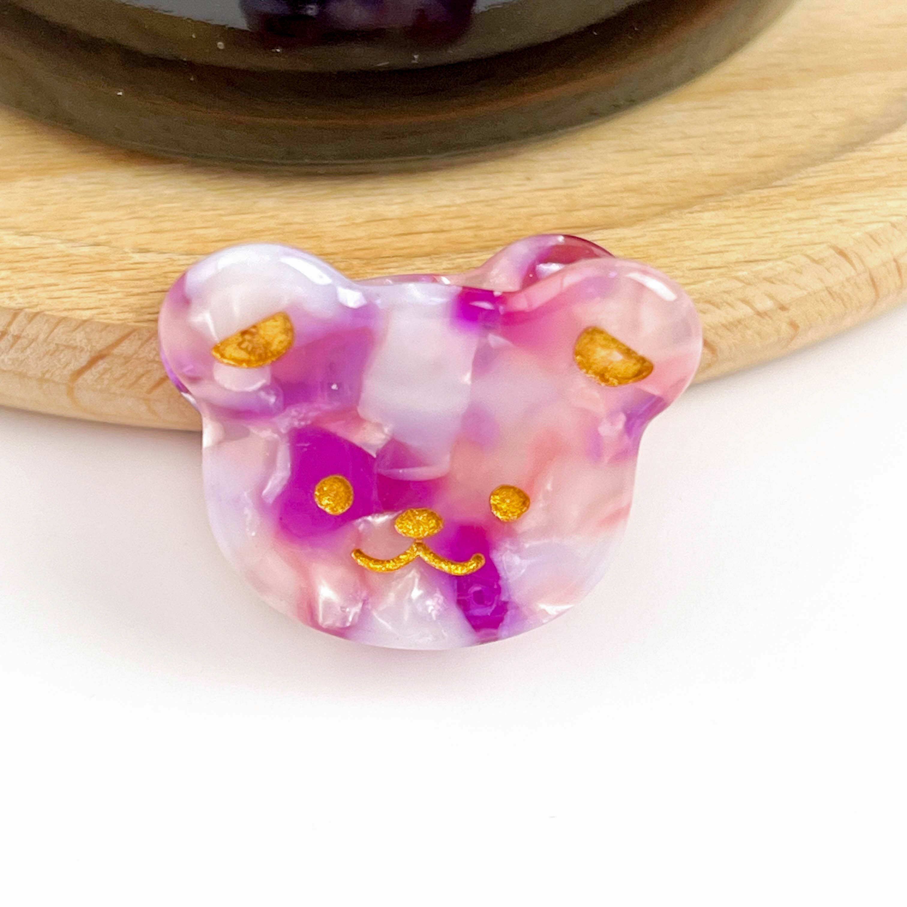 TheDivaSoap - Wholesale Hair Clip - Kids - Cute Bear Head Mini Claw Clip, Acetate Children's Hair Clip8