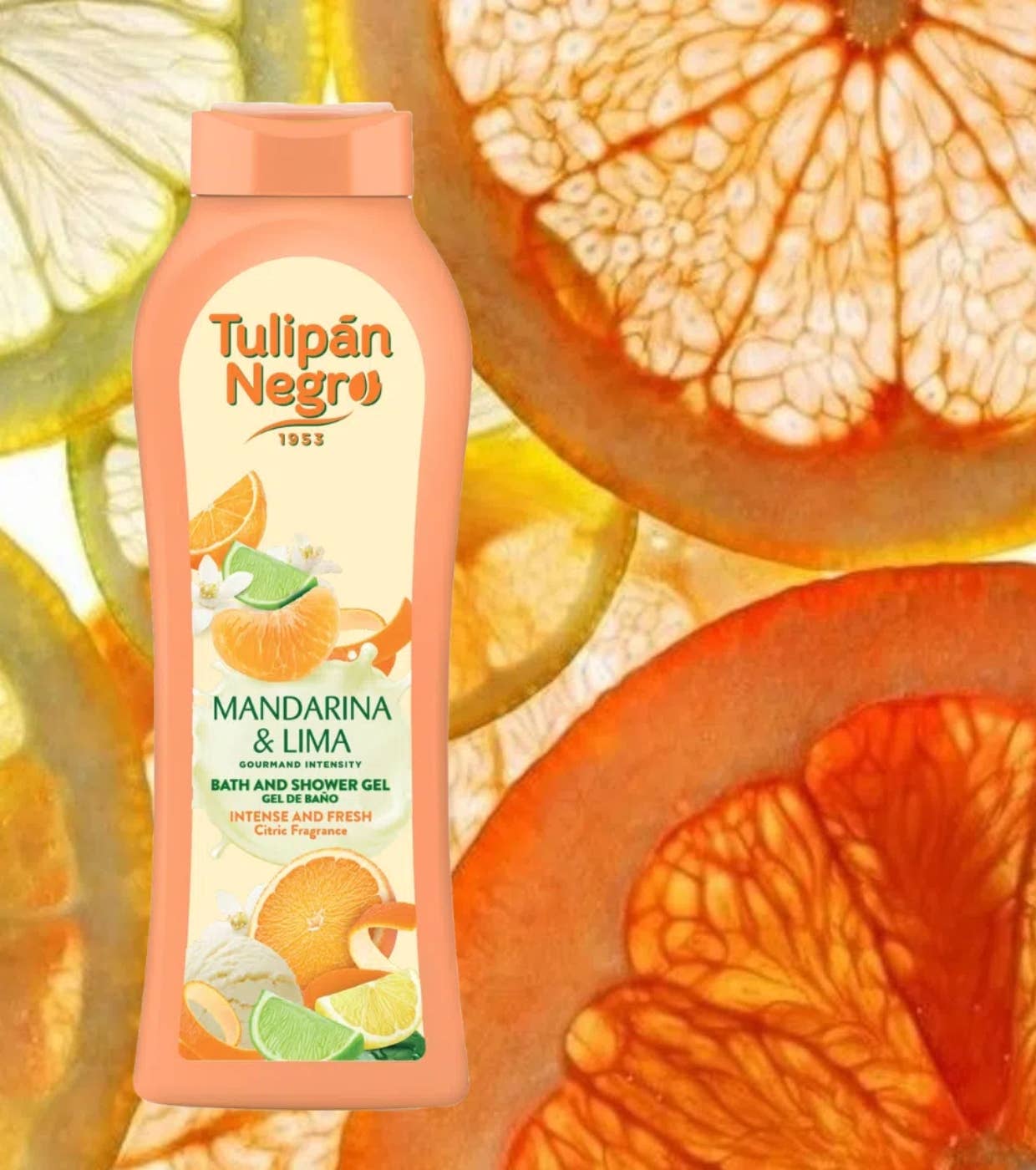 Kcosmetique - Wholesale Body Wash/Shower Gel - TULIPAN NEGRO SHOWER GEL 650ML MANDARIN LEMON