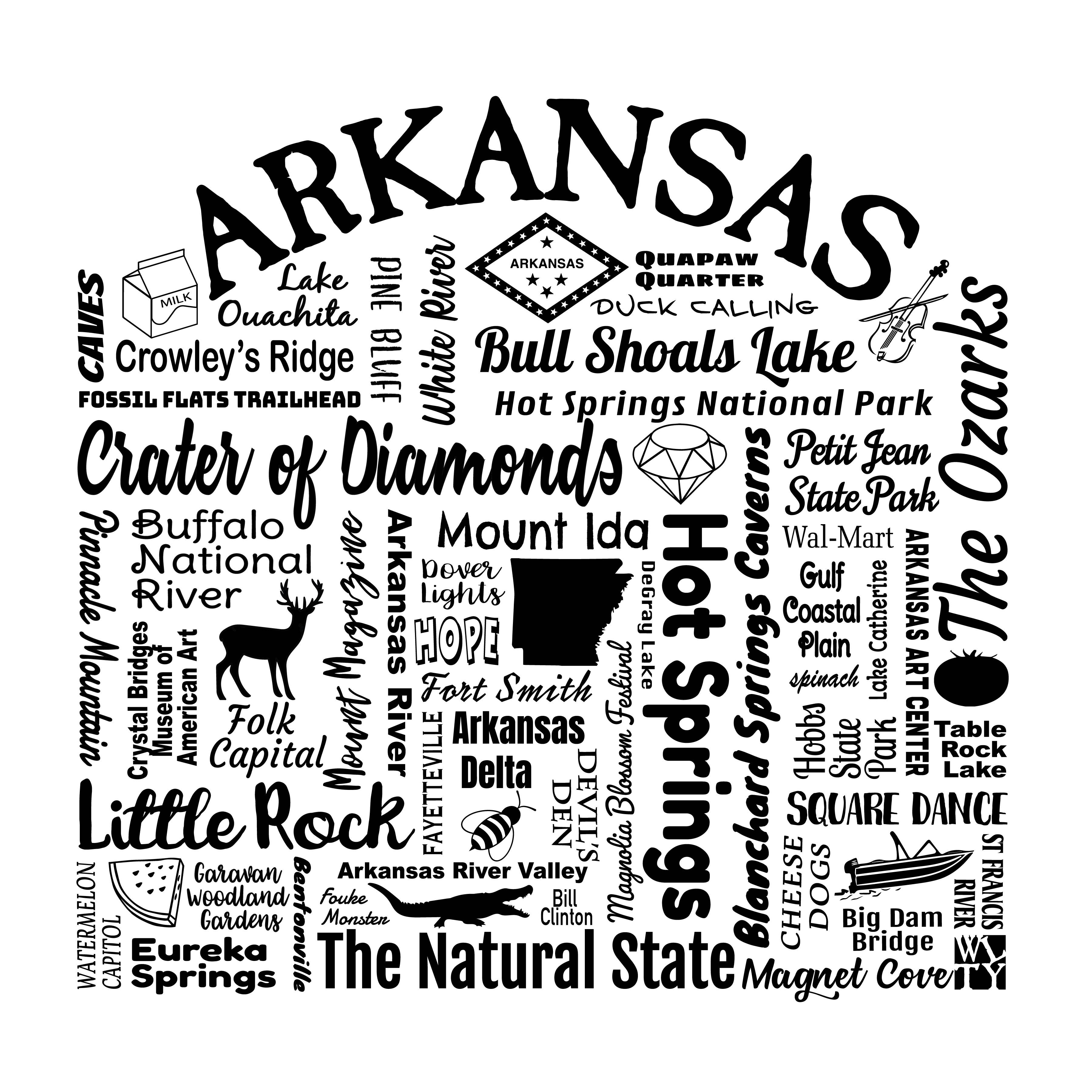 The Buffalo Works - Wholesale Tea Towel - Arkansas Destination Kitchen Towel - Where Life Takes You1