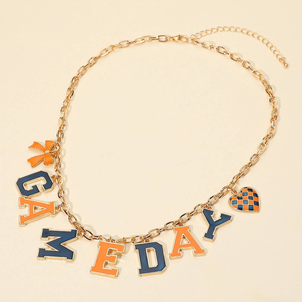 Sensibling Corp. - Wholesale Pendant/Charm Necklace - GAME DAY Letter Charm Station Necklace7