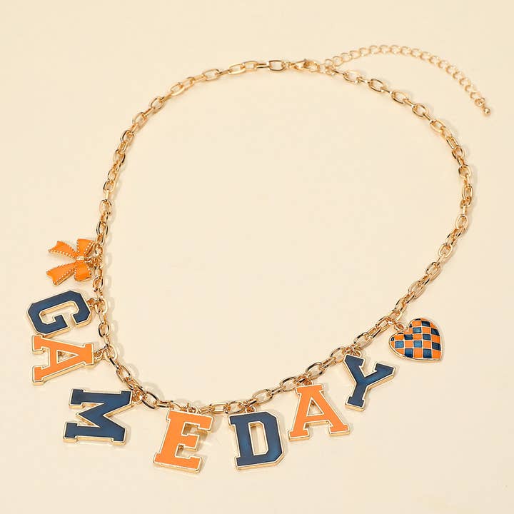 Sensibling Corp. - Wholesale Pendant/Charm Necklace - GAME DAY Letter Charm Station Necklace7