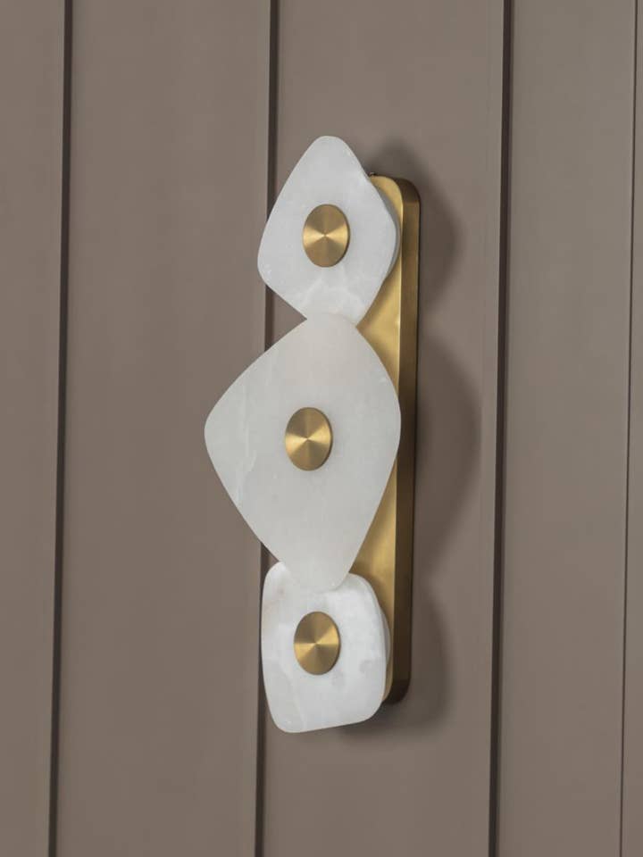 Tome Antique Triple Marble Wall Sconce for wholesale by HEKA LIGHTING & TRADING LTD