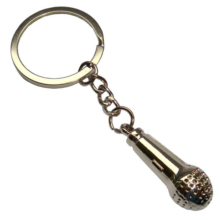 Porte-clés microphone - Argent pour la vente par Bassin And Brown