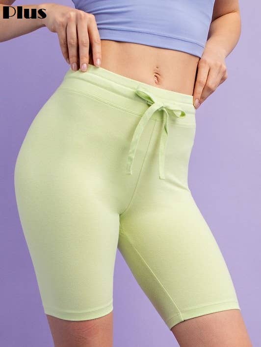 Sunday Morning - Wholesale Athletic shorts – Women's - P8162PL37 ADJUSTABLE DRAWSTRING COTTON LYCRA SHORT PANT21