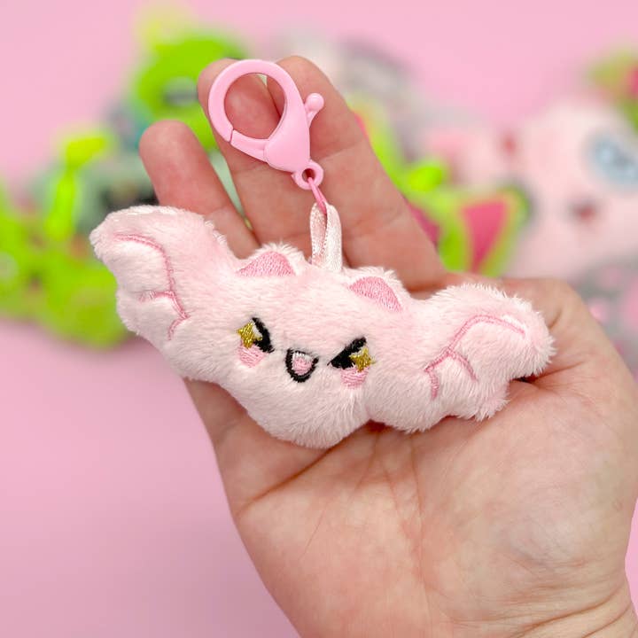 Kawaii Hair Candy - Vendita all'ingrosso Portachiavi - Donna - Portachiavi Pipistrello Kawaii in Peluche Accessorio Carino per Borsa o Zaino7