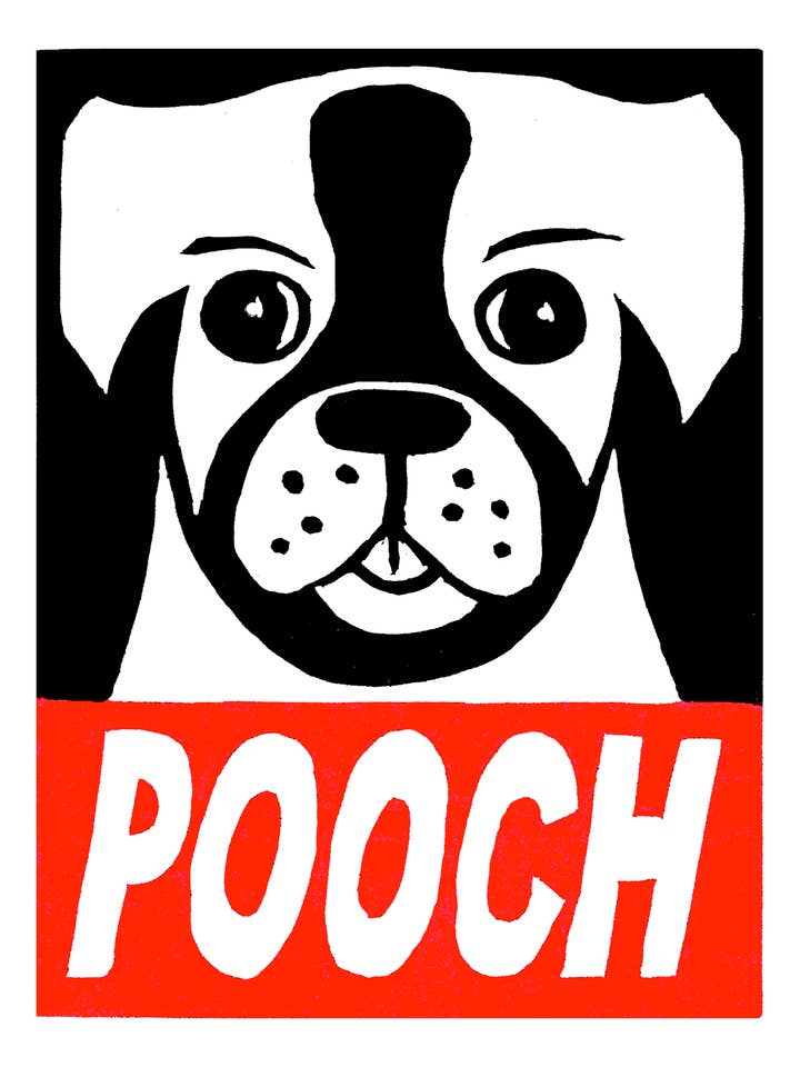 POOCH - Obbedisci (stampa a colori 21,6 x 27,9 cm) per la vendita all'ingrosso da parte di Pixel Palmer