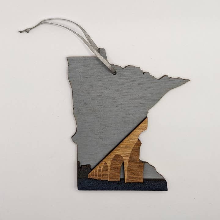 Knit and Nailed - Wholesale Ornament - Minnesota Wood Ornament Art 5" varieties18