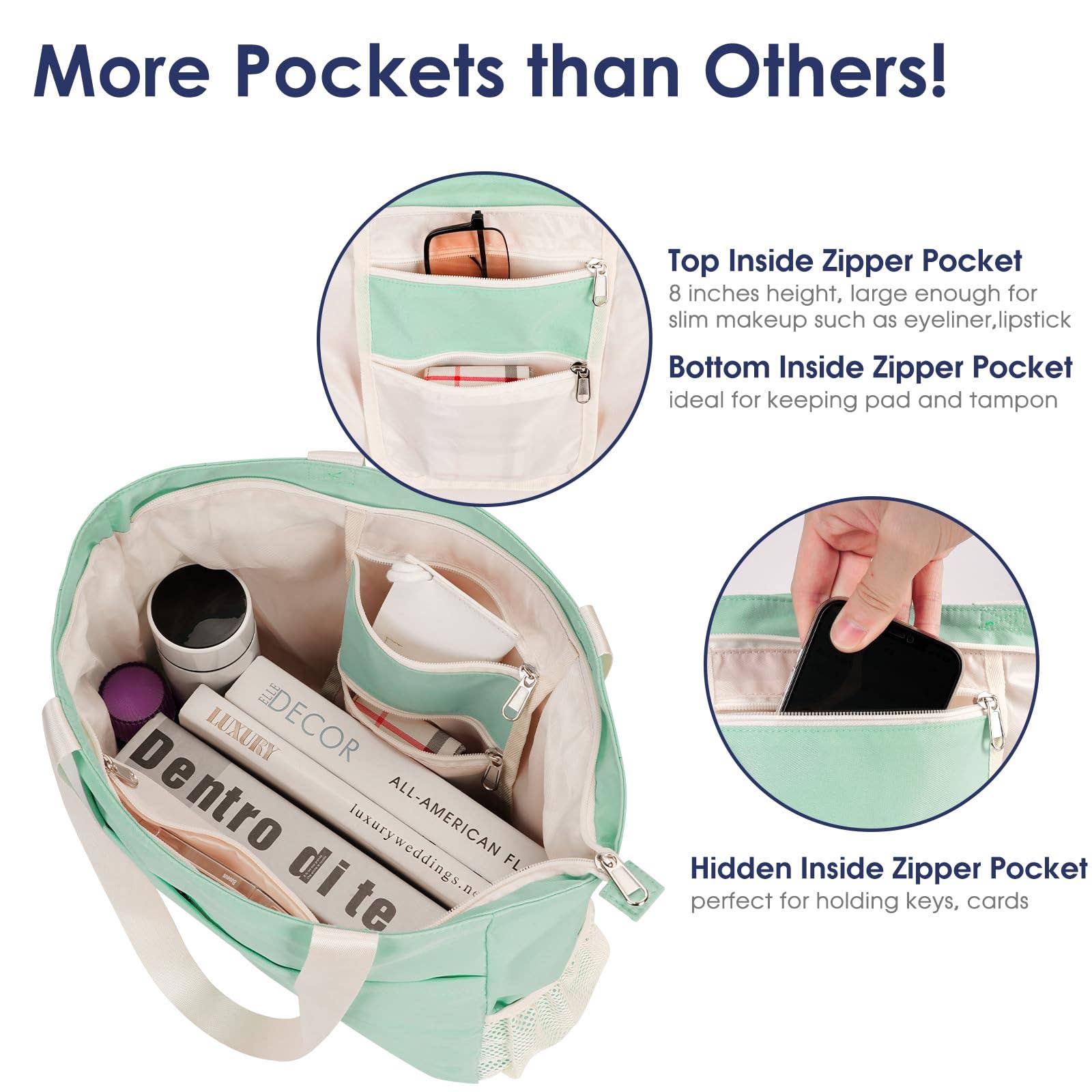 wandf - Wholesale Beach Bag - WANDF Water-resistant Beach Shoulder Tote Bag for Women26