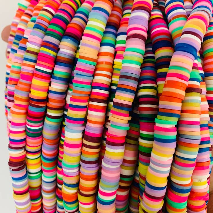 The Bead Bazaar - Wholesale Beads - Disc Beads, Multicolored Beads, Spacer Beads, Polymer Clay Beads, Jewelry Making, Jewelry Supplies, Flat Disc Beads, Multicolored Heishi Beads